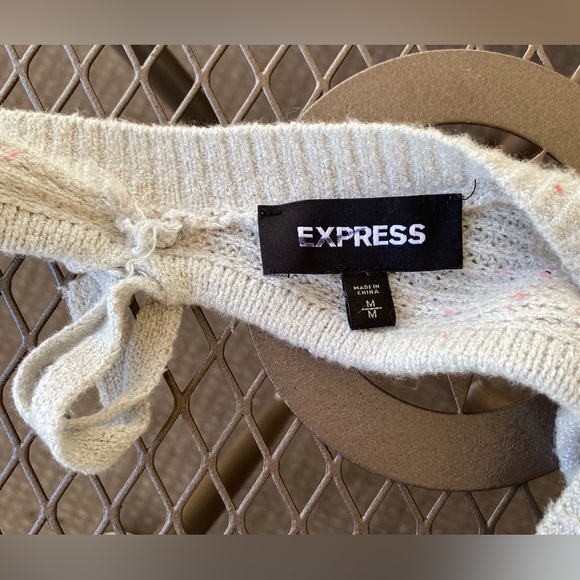 Express High Low Open Back Viscose/Cotton Sweater With Adjustable Tie Medium - Picture 16 of 16